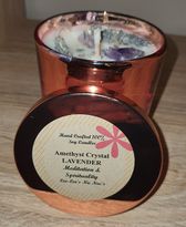 Load image into Gallery viewer, Amethyst Crystal Soy Candle - Lavender