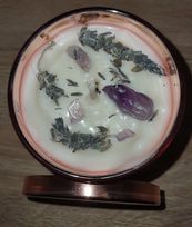 Amethyst Crystal Soy Candle - Lavender