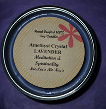 Load image into Gallery viewer, Amethyst Crystal Soy Candle - Lavender