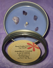 Load image into Gallery viewer, Amethyst Crystal Soy Candle - Lavender