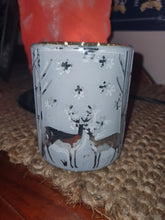 Load image into Gallery viewer, Embossed Reindeer Jar - White/Gold