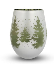 Load image into Gallery viewer, Renee Jar – Christmas Trees Frosted White &amp; Green Soy Candle