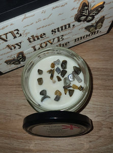 Labradorite Crystal Soy Candle - Coconut & Lime