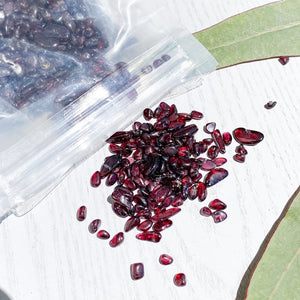 Garnet Chips 50 gram bag  - A+ Grade