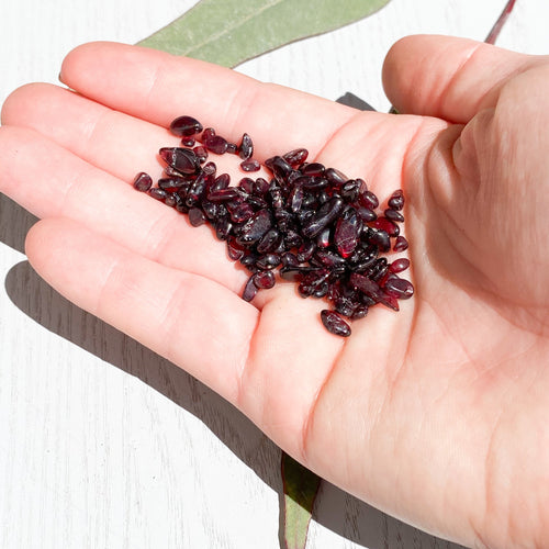 Garnet Chips 50 gram bag  - A+ Grade