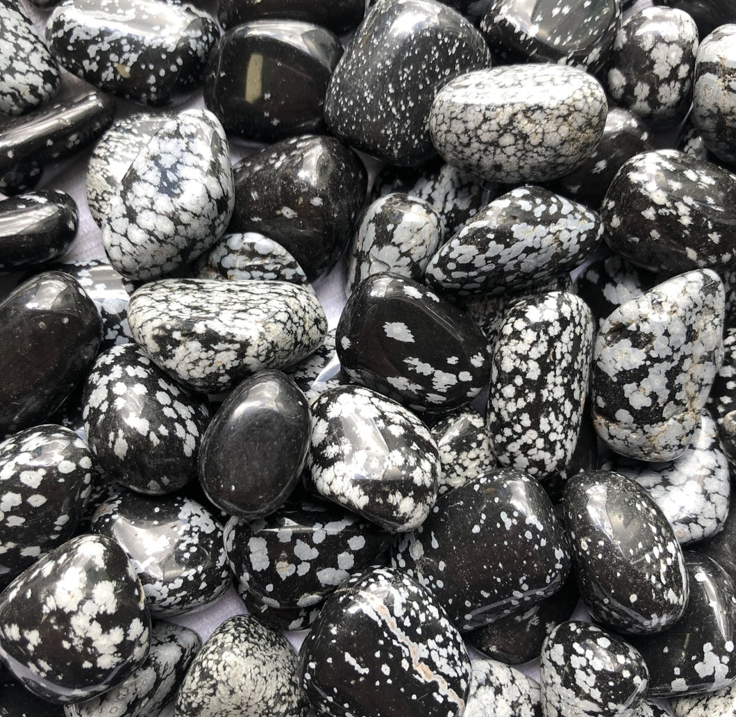 Snowflake Obsidian Tumbled Stones