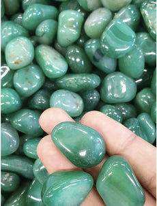 Green Agate Tumbled Stones