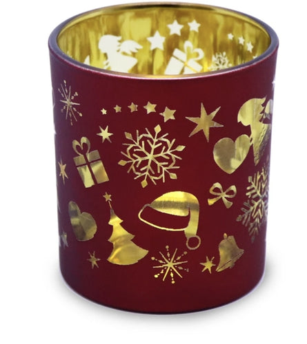 Christmas Cheer Red & Gold Soy Candle