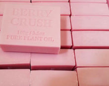 Load image into Gallery viewer, Natural Berry Crush Soap Australian Made For Dry Senstive Skin 100gram bar