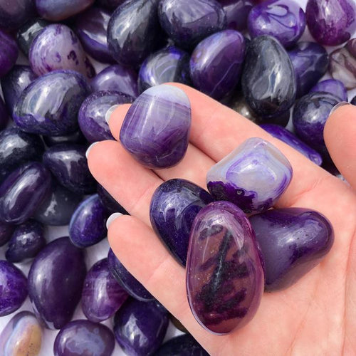 Purple Agate Tumbled Stones