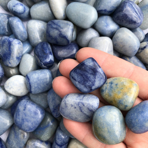 Blue Quartz Tumbled Stones