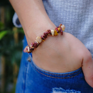 Mookaite Jasper Chip Bracelet