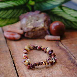 Mookaite Jasper Chip Bracelet