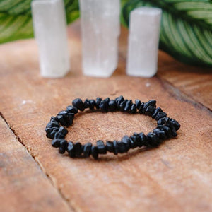 Black Onyx Crystal Chip Bracelet