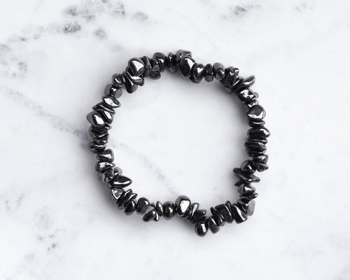 Hematite Chip Bracelet
