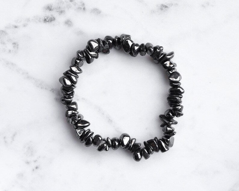 Hematite Chip Bracelet
