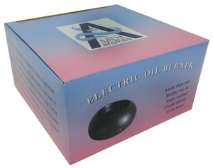 Electric Ceramic Oil Burner in Black - Large Aromatherapy Wax Melt Warmer